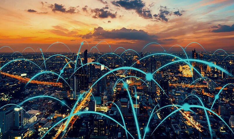 bigstock-Smart-Digital-City-With-Global-419291092