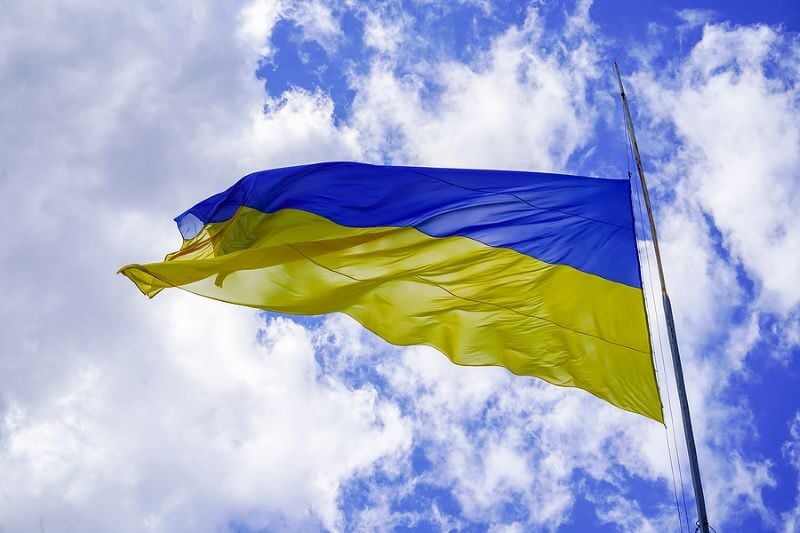 bigstock-The-Yellow-blue-Flag-Of-Ukrain-433395386